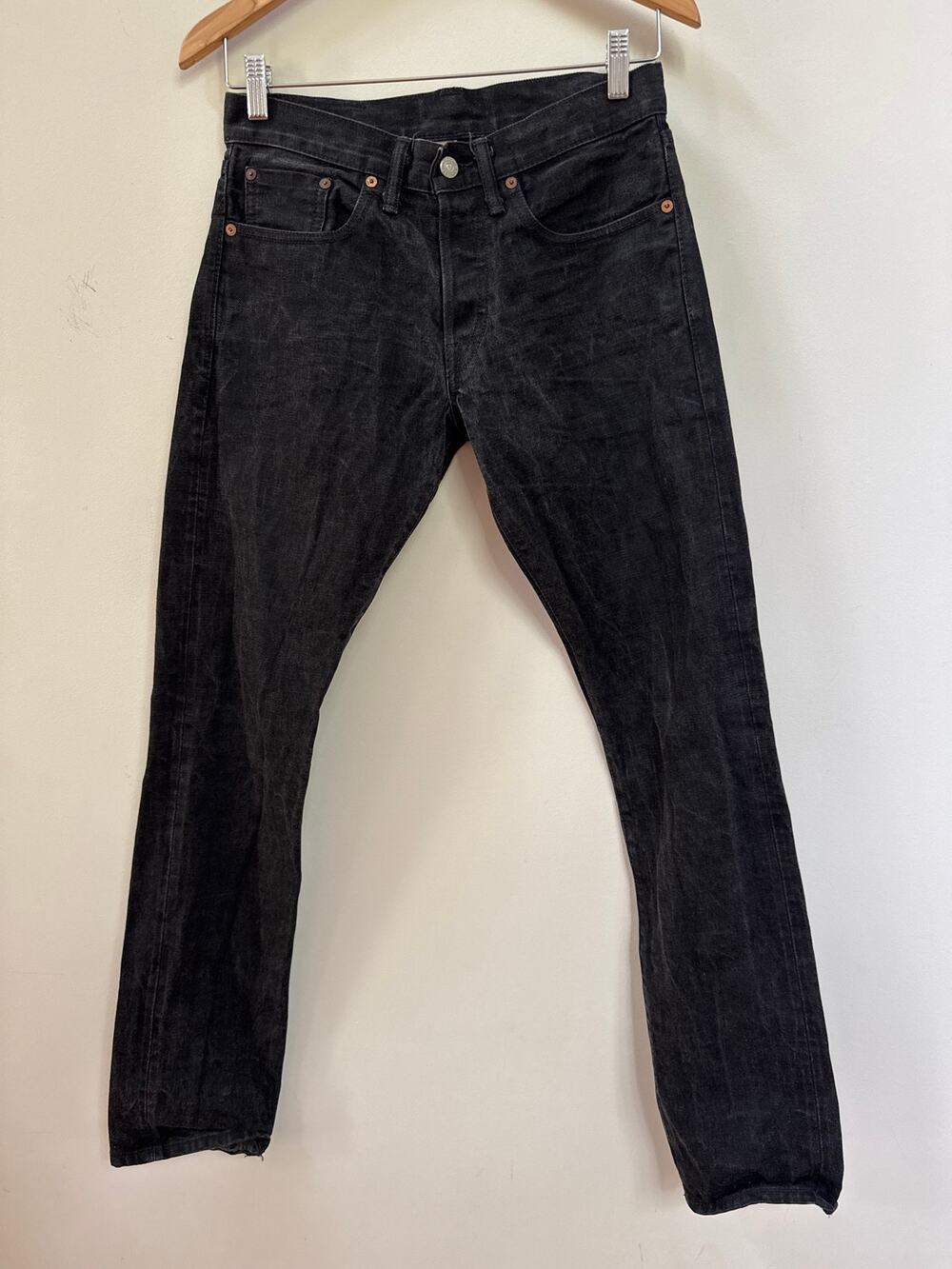 RRL Double RL Japanese Selvedge Denim Jeans Men’s 29x32 Black Slim Fit USA Made